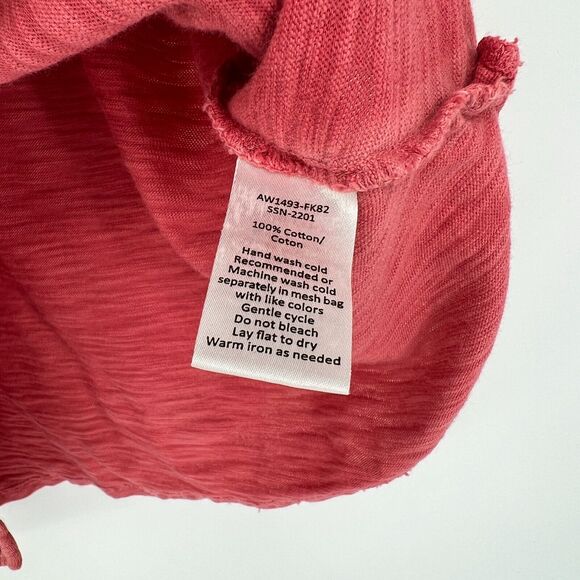 ATM Tank Top Womens L Red Pink Basic Classic Tee T Shirt Staple Capsule - Picture 6 of 7